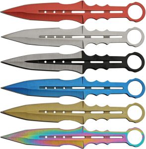 Rite Edge 6pc Multicolor Throwing Knives - Set