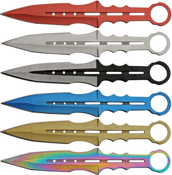 CN211555.jpg Rite Edge 6pc Multicolor Throwing Knives - Set