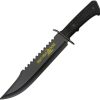 Rite Edge Bowie Don't Tread Fixed Blade - Black Sawback