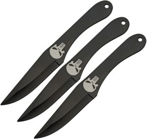 Rite Edge Skull Thrower Set - Black Finish Throwing Knives