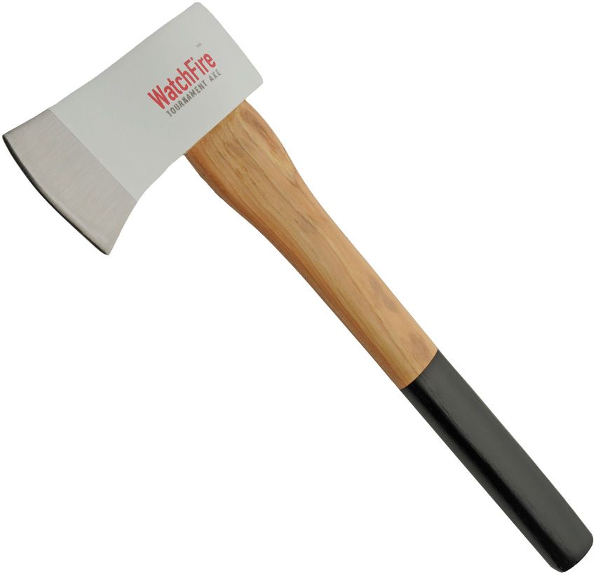 CN211565.jpg China Made Tournament Throwing Axe 16.25" Hickory Handle w/ Sheath