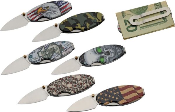 Rite Edge Money Clip Linerlock Folding Knife 24 Pc Display Set