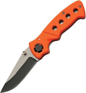 CN211581OR.jpg Rite Edge Hollow Linerlock Orange - Two-Tone Blade