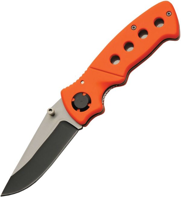 Rite Edge Hollow Linerlock Orange - Two-Tone Blade