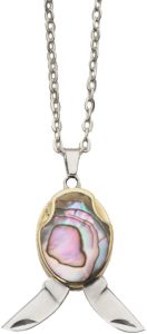 Rite Edge Abalone Shell Blade Necklace - 0.75 inches