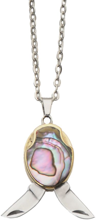 Rite Edge Abalone Shell Blade Necklace - 0.75 inches