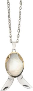 CN211583WH.jpg Rite Edge White Shell Blade Necklace - 0.75 inches