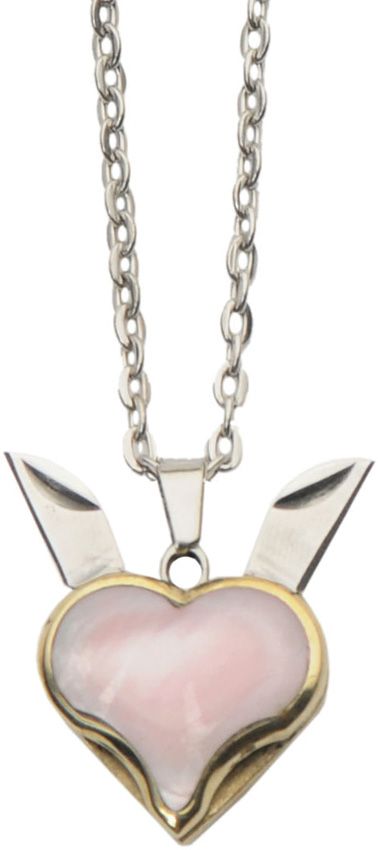 Rite Edge Pink Heart Blade Necklace - 0.66 inches