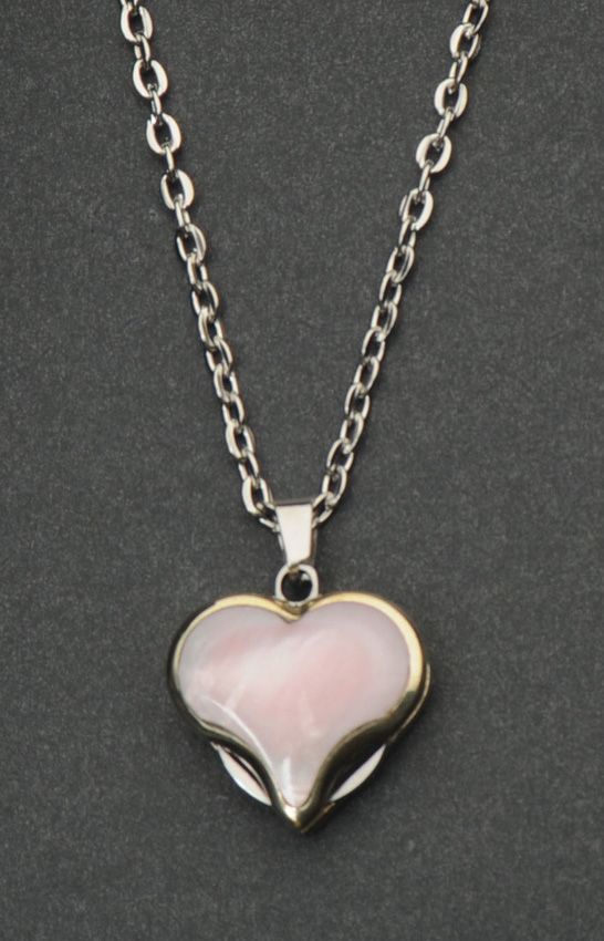 Rite Edge Pink Heart Blade Necklace - 0.66 inches