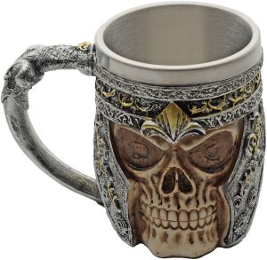 China Made Knight Skull Mug - Resin Stainless 500ml