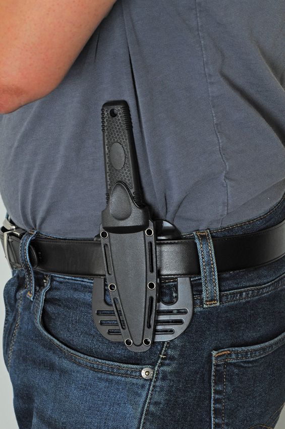 Rite Edge Battle Knife 4in Serrated Dagger Black