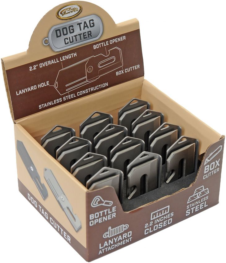 China Made Dog Tag Cutter Folder 2" Stainless Blade 12-Pc Set