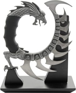 Dragon Spine Knife Stainless Blade Nylon Handle Display Stand