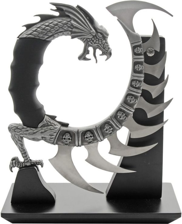 Dragon Spine Knife Stainless Blade Nylon Handle Display Stand