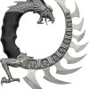Dragon Spine Knife Stainless Blade Nylon Handle Display Stand