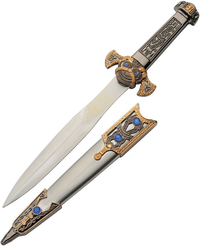 China Made Bronze Nile Dagger 7.75" Stainless Blade w/ Scabbard