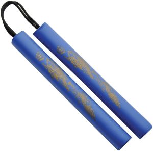 CN211624BL.jpg China Made Foam Nunchucks Blue - 10 inch Practice