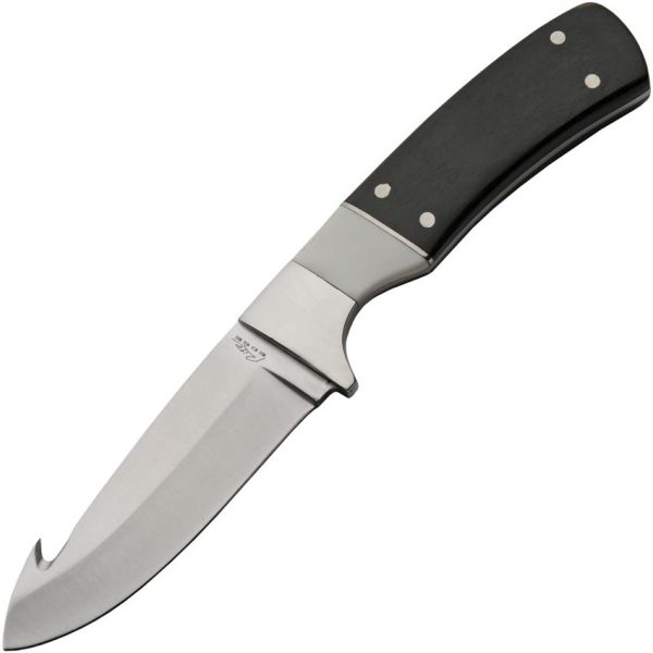 Rite Edge Fixed Blade Guthook - 7 inches Black Pakkawood