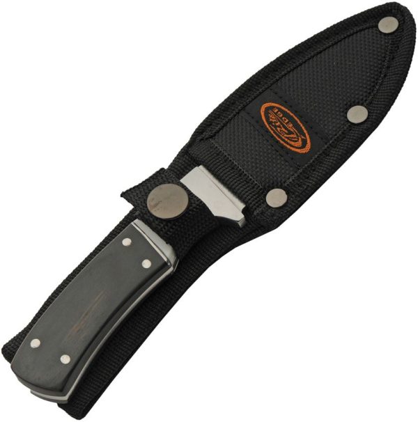Rite Edge Fixed Blade Guthook - 7 inches Black Pakkawood