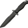 Rite Edge Ranger Tanto - 7 inch Black Serrated Blade