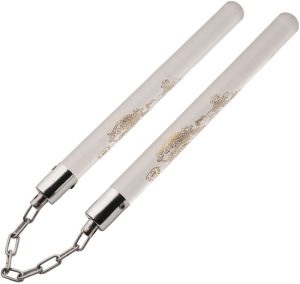 RiteEdge Nunchucks Acrylic - Clear Gold Dragon