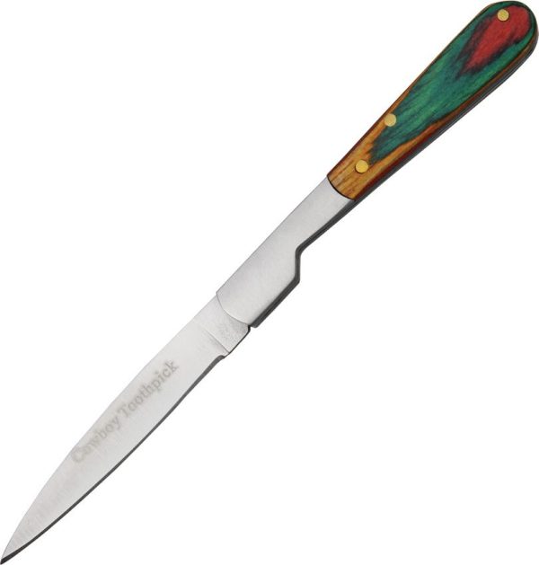 Rite Edge Toothpick Folding Knife - Multi-Color Wood