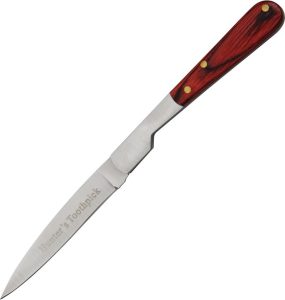 Rite Edge Hunters Toothpick Folding Knife - Wood