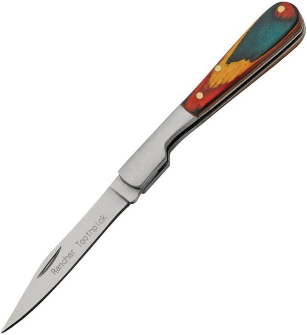 China Made Farmer Toothpick Colorwood Handle Folding Knife