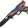 Rite Edge Gun Linerlock A/O Freedom - Black Stainless