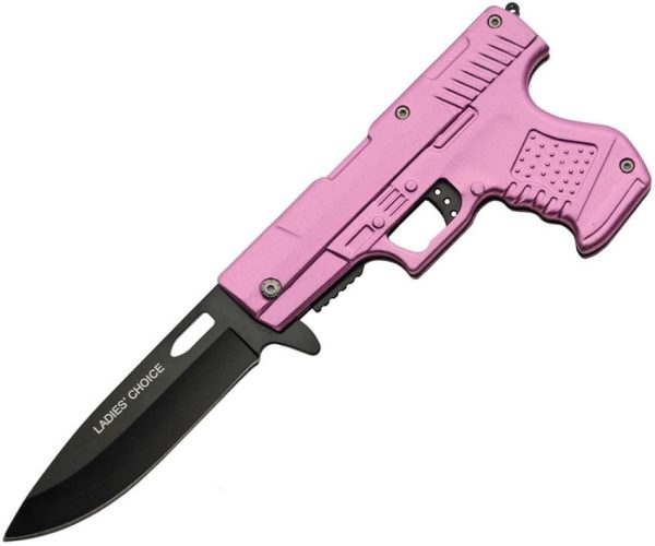CN300227PK.jpg Rite Edge Gun Linerlock Assisted - Pink ABS Handle