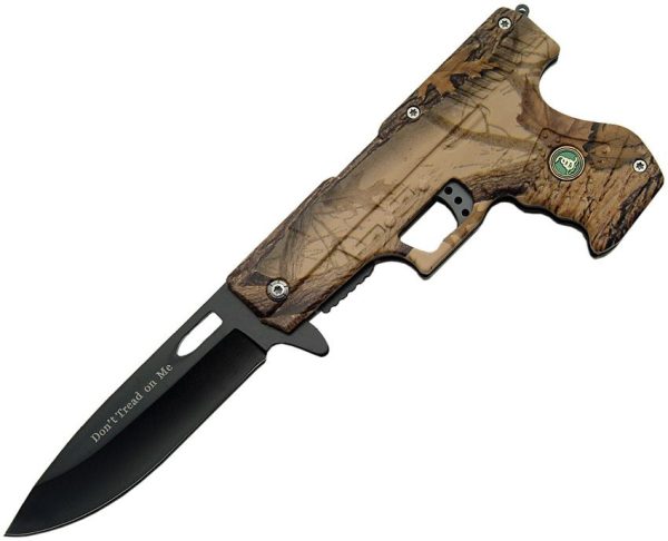 CN300227SB.jpg Rite Edge Gun Linerlock Camo Dont Tread - Black Blade
