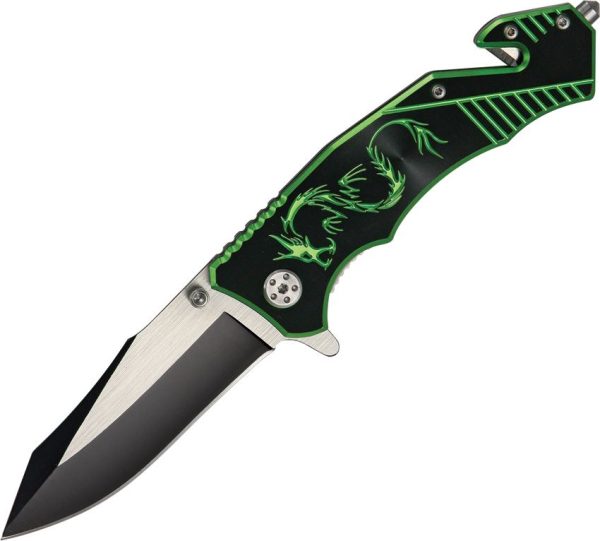 Rite Edge Dragon Rescue Linerlock - Lime Green