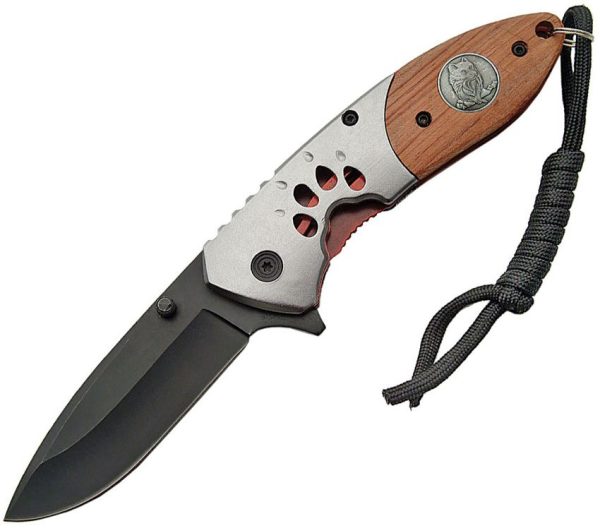 Rite Edge Wolf Track Assisted Opening - Wood Handle
