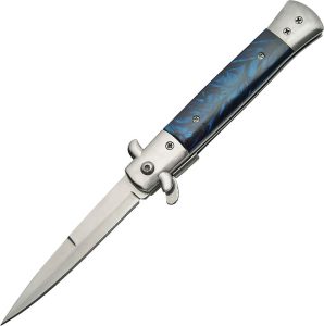 Rite Edge Stiletto Linerlock Blue - Assisted Opening