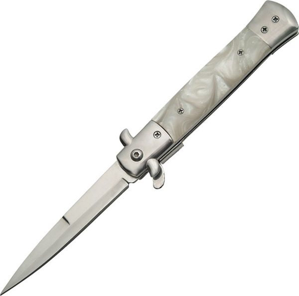 Rite Edge Stiletto Linerlock White Acrylic Onlay