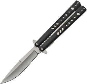 CN300482.jpg China Made Linerlock A/O Assisted - Black Aluminum Handle