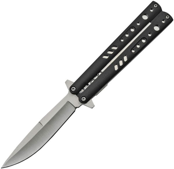 China Made Linerlock A/O Assisted - Black Aluminum Handle