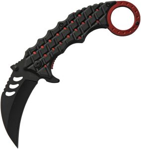 China Made Red Shrub Karambit Linerlock