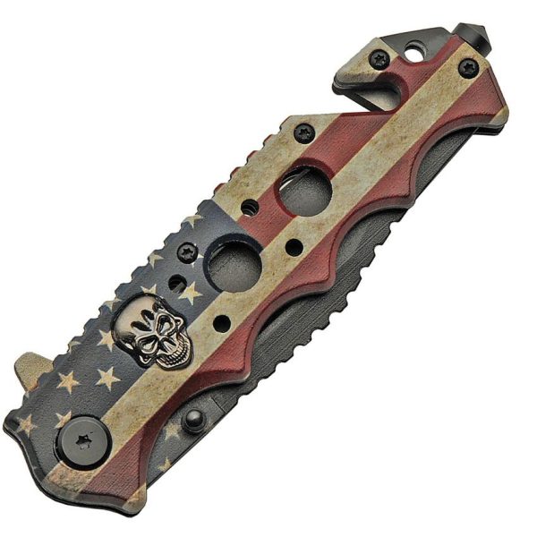 Rite Edge Old Glory Linerlock Assisted Flag Design