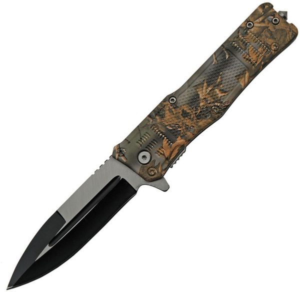 China Made Camo Assisted Opening Linerlock Spear
