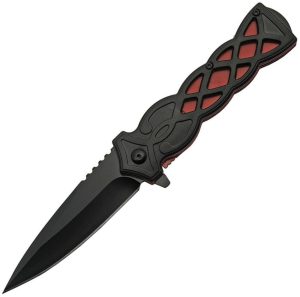CN300517.jpg China Made Celtic Linerlock A/O - Black Finish