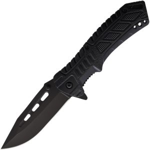 Rite Edge Black Streak Linerlock Black ABS Handle