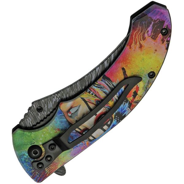 Rite Edge Spirited Queen Linerlock - Stonewash Blade