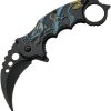 Rite Edge Dragon Linerlock Blue - Karambit Blade