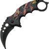 Rite Edge Dragon Linerlock Red - Karambit Blade