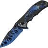 Rite Edge Dragon Flame Linerlock A/O Blue