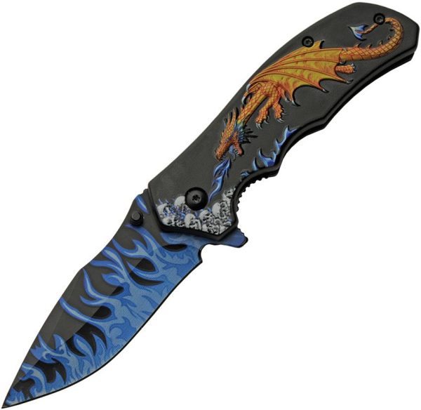 CN300549GD.jpg Rite Edge Dragon Flame Linerlock A/O Gold