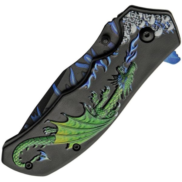 CN300549GN_add_01.jpg Rite Edge Dragon Flame Linerlock A/O Green