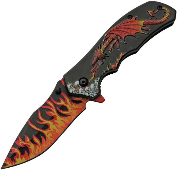 CN300549RD.jpg Rite Edge Dragon Flame Linerlock A/O Orange
