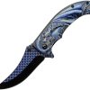 Rite Edge Dragon Scale Linerlock A/O Blue